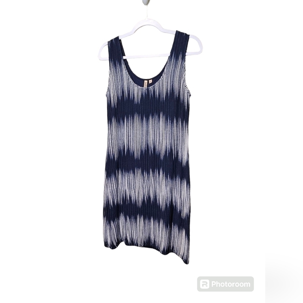 Nordstrom 209 Blue White Stretch Sheath Dress Sz medium